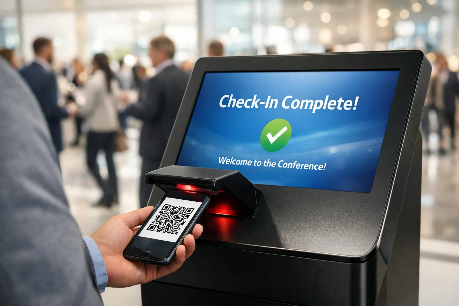 Registration Town interface showing attendee management dashboard